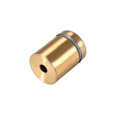 Harfington Glass Standoff Mount Stainless Steel Wall Standoff Holder Advertising Nails 25mm Dia 32mm Length Golden with Screws , 4 Pcs