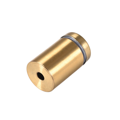 Harfington Glass Standoff Mount Stainless Steel Wall Standoff Holder Advertising Nails 30mm Dia 53mm Length Golden with Screws , 6 Pcs