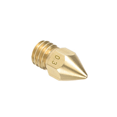 Harfington 0.3mm 3D Printer Nozzle, Fit for MK8, for 1.75mm Filament Brass 5pcs