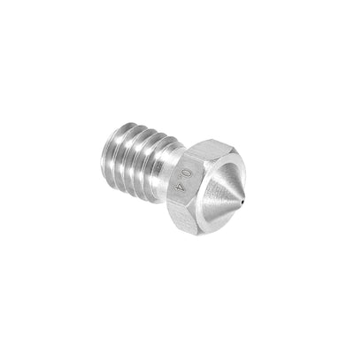 Harfington 0.4mm 3D Printer Nozzle, Fit for V6, for 1.75mm Filament M6 Stainless Steel pcs