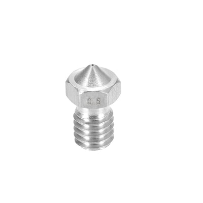 Harfington 0.5mm 3D Printer Nozzle, Fit for V6, for 1.75mm Filament Stainless Steel 1pcs