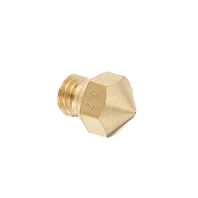 Harfington 0.2mm 3D Printer Nozzle, Fit for MK10, for 1.75mm Filament Brass 2pcs
