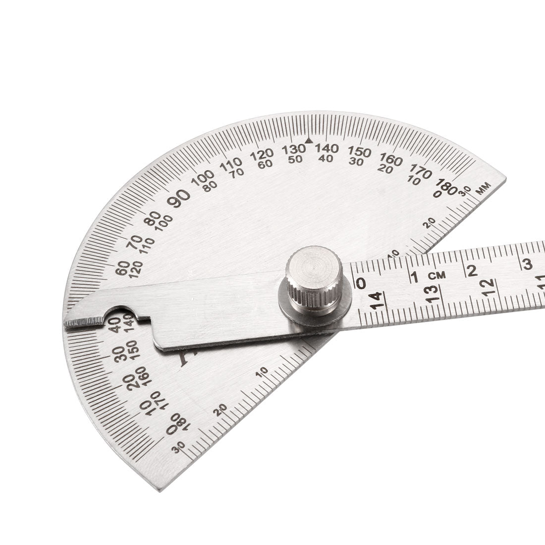 Harfington Stainless Steel  Protractor Angle Finder 0-180° Round Head with 145mm Arm Measuring Ruler Tool for Woodworking Drawing