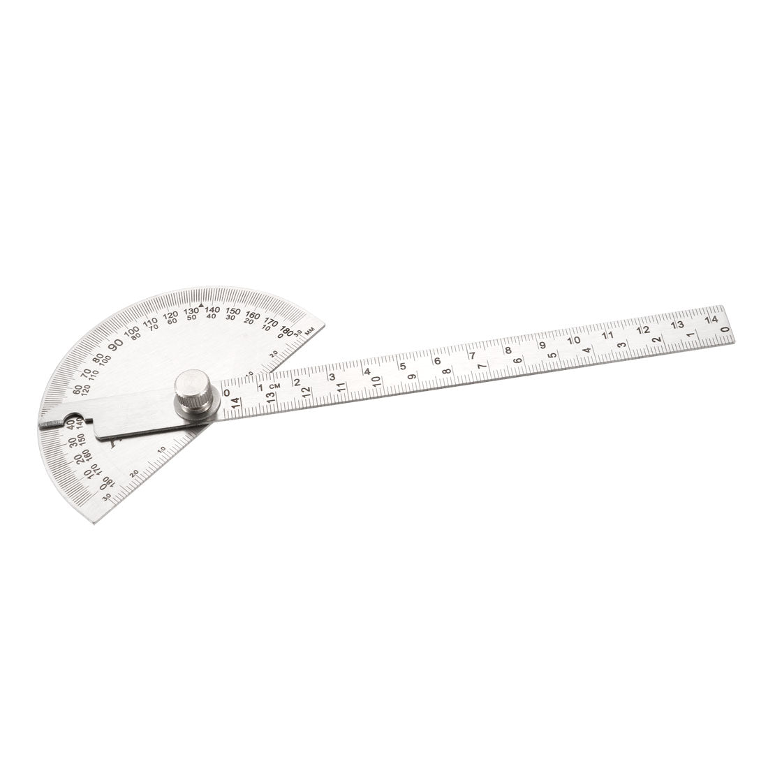 Harfington Stainless Steel  Protractor Angle Finder 0-180° Round Head with 145mm Arm Measuring Ruler Tool for Woodworking Drawing
