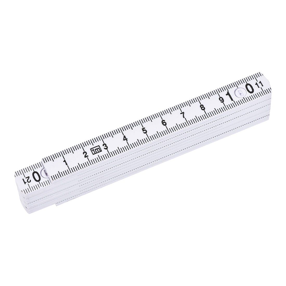 Harfington Folding Ruler 1 Meters 10 Fold Metric Measuring Tool ABS for Woodworking Engineer White