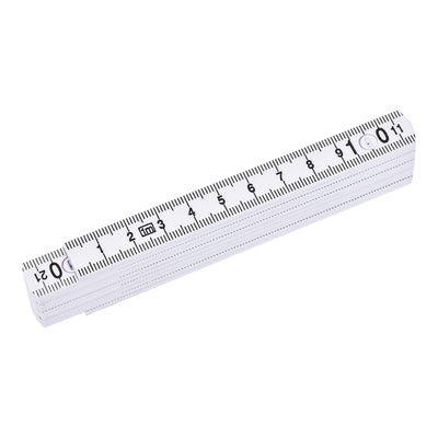 Harfington Folding Ruler 1 Meters 10 Fold Metric Measuring Tool ABS for Woodworking Engineer White