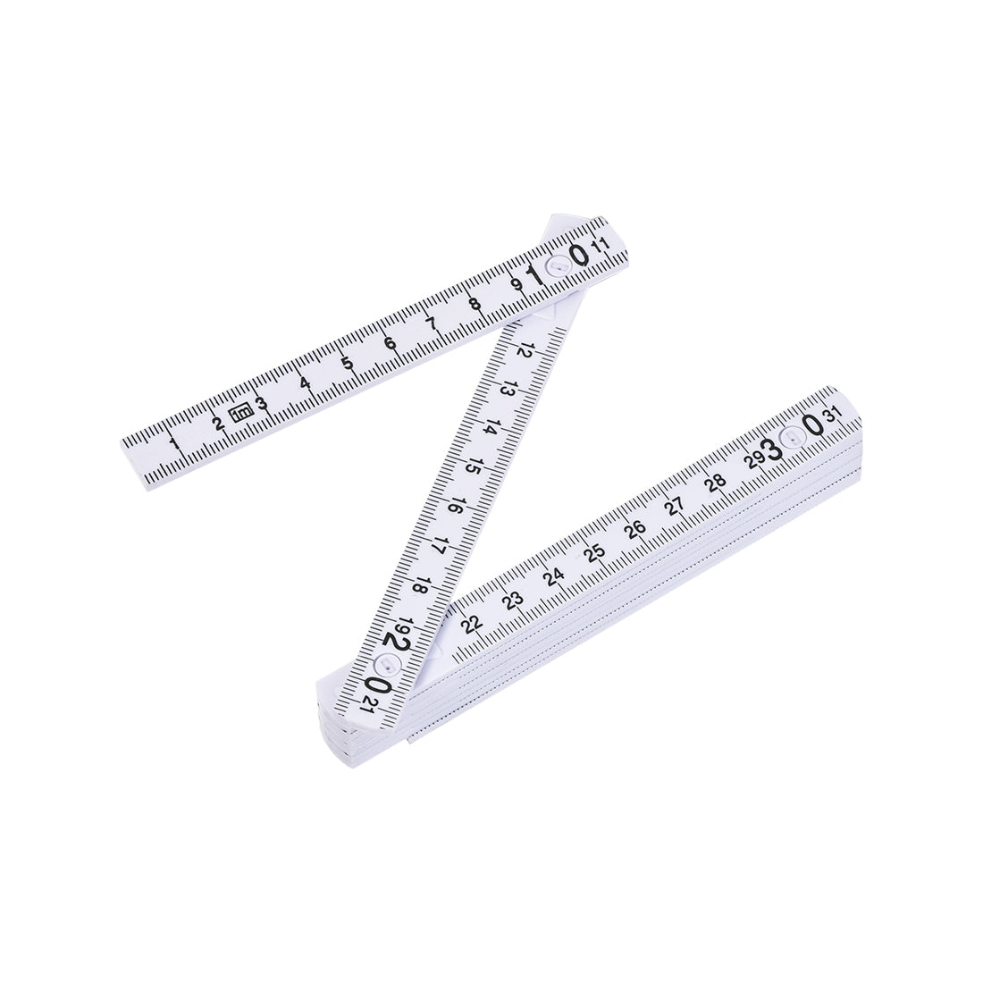 Harfington Folding Ruler 1 Meters 10 Fold Metric Measuring Tool ABS for Woodworking Engineer White