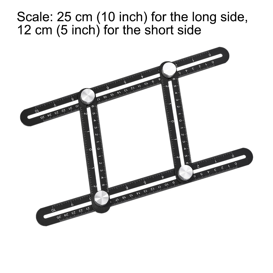 Harfington 4 Sided Folding Multi-Angle Measuring Ruler Tools