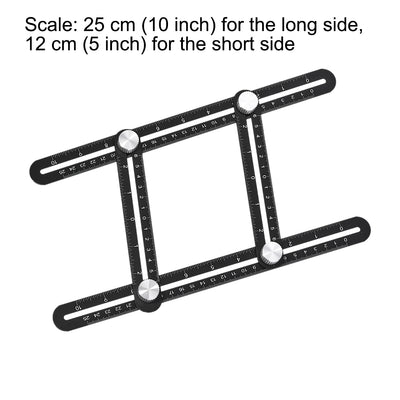 Harfington 4 Sided Folding Multi-Angle Measuring Ruler Tools