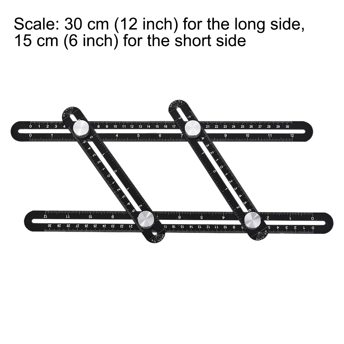 Harfington 4 Sided Folding Multi-Angle Measuring Ruler Tools