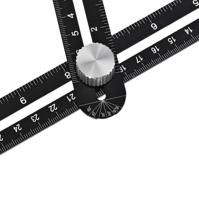Harfington 4 Sided Folding Multi-Angle Measuring Ruler Tools