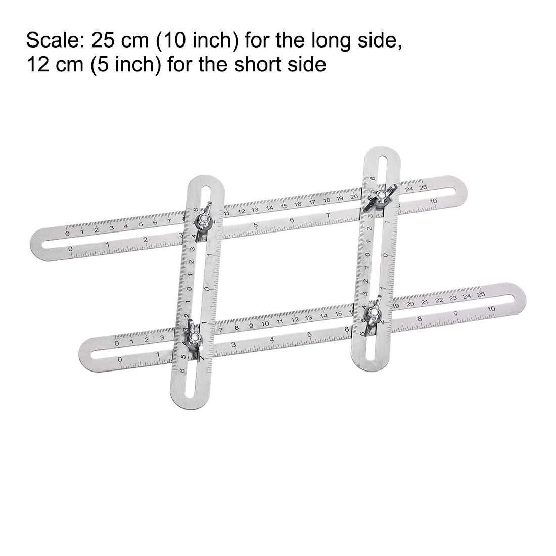 Harfington 4 Sided Folding Multi-Angle Measuring Ruler Tools