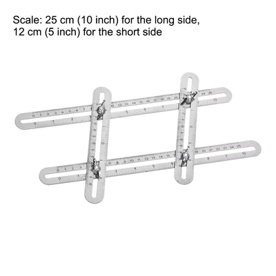 Harfington 4 Sided Folding Multi-Angle Measuring Ruler Tools