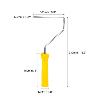 Harfington Paint Roller Frame 6 Inch Plastic Handle for Wall Repair Painting