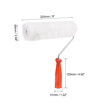 Harfington Paint Roller Brush 9 Inch for Household Wall Painting Treatment Plastic Handle