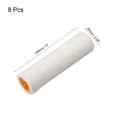 Harfington Paint Roller Cover 9 Inch Cotton Brush for Wall Painting Treatment 8pcs