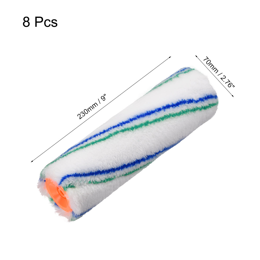 Harfington Paint Roller Cover 9 Inch Polyester Brush for Wall Painting Treatment 8pcs