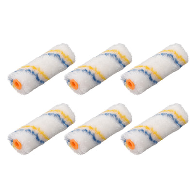 Harfington Paint Roller Cover 4 Inch Cotton Brush for Wall Painting Treatment 6pcs