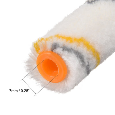 Harfington Paint Roller Cover 4 Inch Wool Brush for Wall Painting Treatment 6pcs