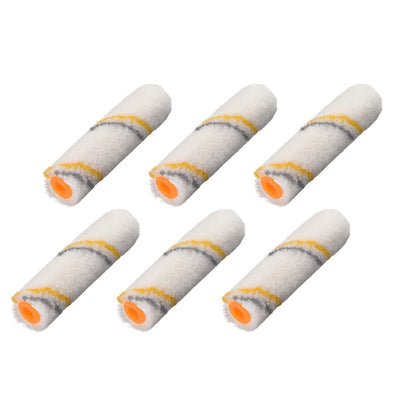 Harfington Paint Roller Cover 4 Inch Wool Brush for Wall Painting Treatment 6pcs