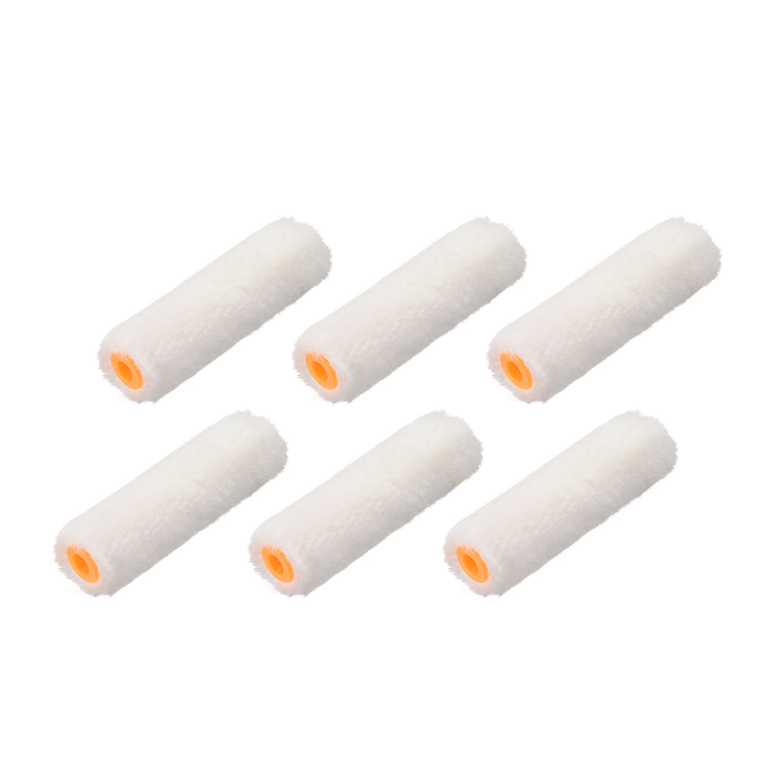 Harfington Paint Roller Cover 4 Inch Cotton Brush for Wall Painting Treatment White 6pcs