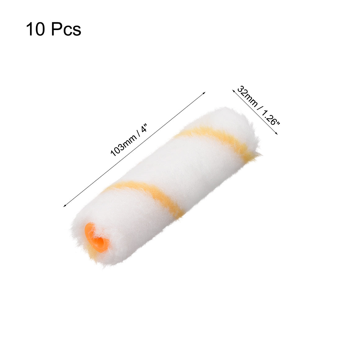 Harfington Paint Roller Cover 4 Inch Fiber Brush for Wall Painting Treatment 10pcs