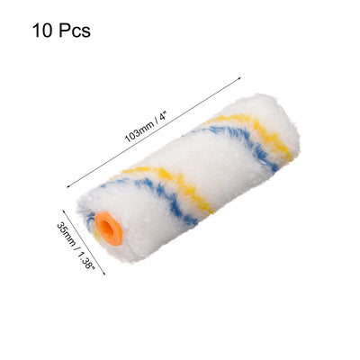 Harfington Paint Roller Cover 4 Inch Cotton Brush for Wall Painting Treatment 10pcs