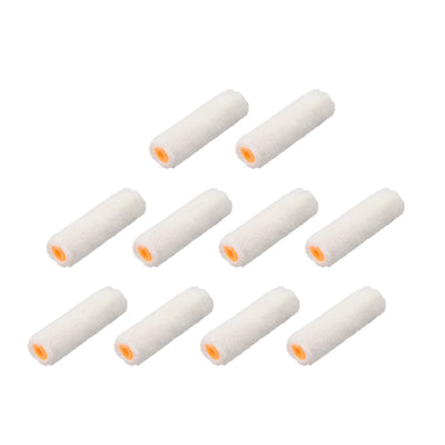 Harfington Paint Roller Cover 4 Inch Cotton Brush for Wall Painting Treatment White 10pcs