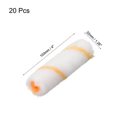 Harfington Paint Roller Cover 4 Inch Fiber Brush for Wall Painting Treatment 20pcs