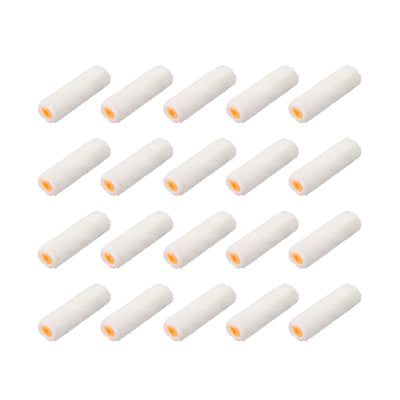 Harfington Paint Roller Cover 4 Inch Cotton Brush for Wall Painting Treatment White 20pcs