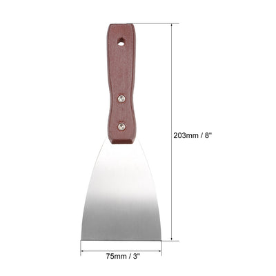 Harfington Putty Paint Scraper 3 Inch Stainless Steel Blade with Wooden Handle Tool for Wall Floor Tile