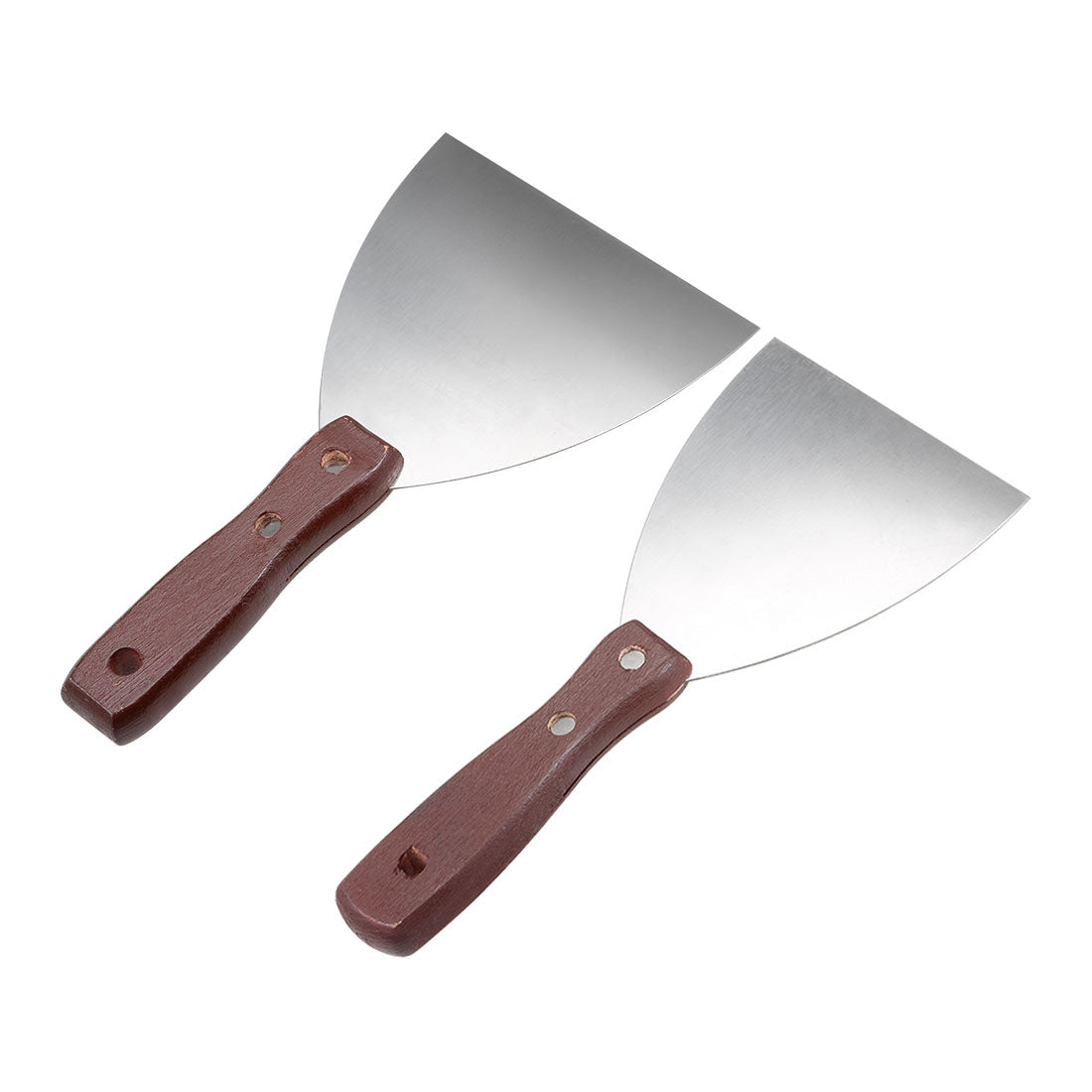 Harfington Putty Knives Paint Scraper 4 5 Inch Stainless Steel Blade with Wooden Handle Tool for Wall Floor Tile 2in1 Set