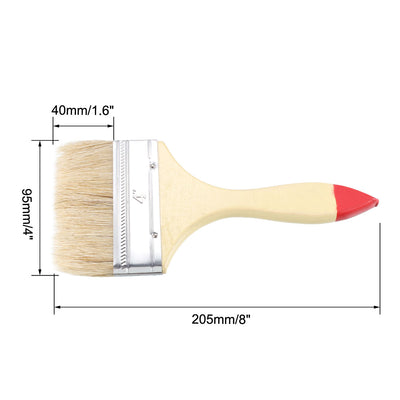 Harfington 4 Inch Chip Paint Brush Synthetic Bristle with Wood Handle for Wall Treatment