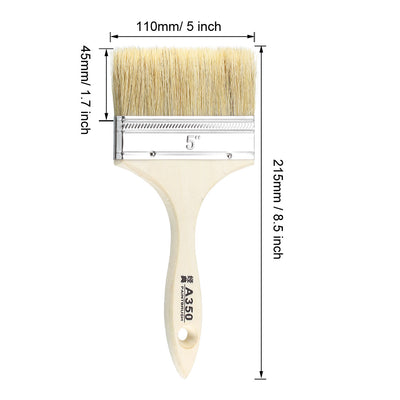 Harfington 5 Inch Chip Paint Brush Synthetic Bristle with Wood Handle for Wall Treatment