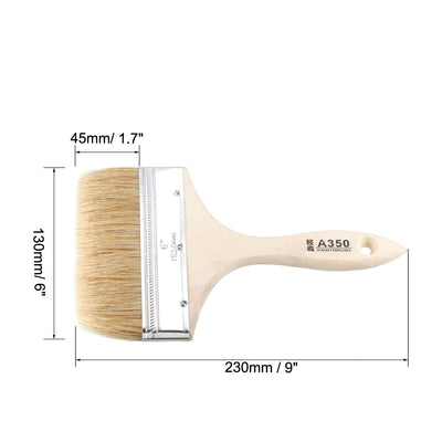 Harfington 6 Inch Chip Paint Brush Synthetic Bristle with Wood Handle for Wall Treatment