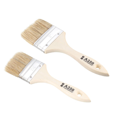Harfington 2.5 3 Inch Chip Paint Brushes Synthetic Bristle with Wood Handle for Wall Treatment 2in1 Set