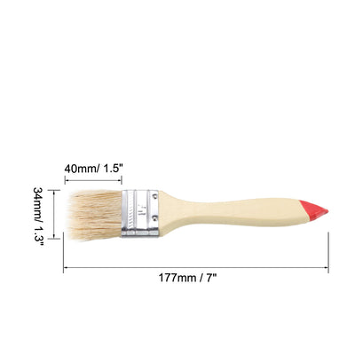 Harfington 1.5 Inch Chip Paint Brush Synthetic Bristle with Wood Handle for Wall Treatment 2pcs