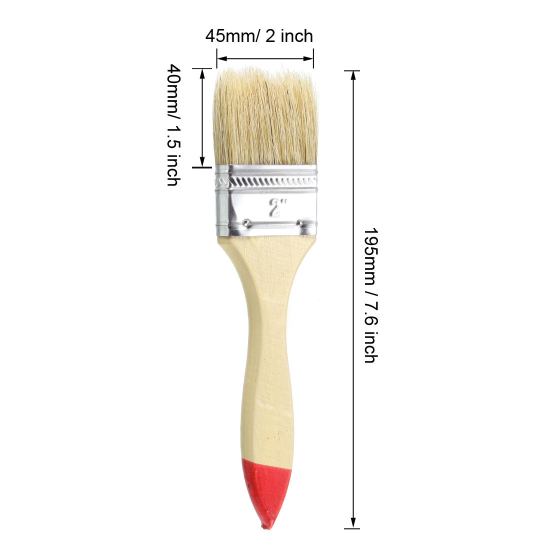 Harfington 2 Inch Chip Paint Brush Synthetic Bristle with Wood Handle for Wall Treatment 3pcs