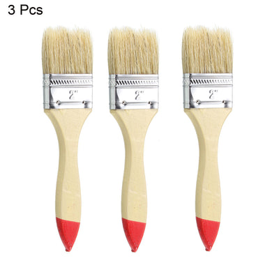 Harfington 2 Inch Chip Paint Brush Synthetic Bristle with Wood Handle for Wall Treatment 3pcs