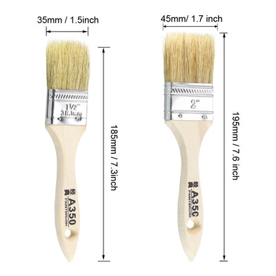 Harfington 1.5 2 2.5 3 Inch Chip Paint Brushes Synthetic Bristle with Wood Handle for Wall Treatment 4in1 Set