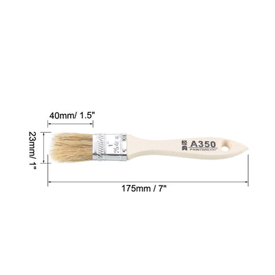 Harfington 1 Inch Chip Paint Brush Synthetic Bristle with Wooden Handle for Wall Treatment 2pcs