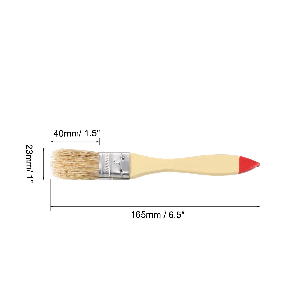 Harfington 1 Inch Chip Paint Brush Synthetic Bristle with Wood Handle for Wall Treatment 2pcs