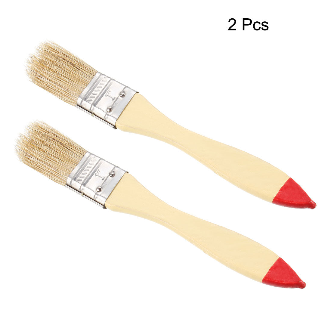 Harfington 1 Inch Chip Paint Brush Synthetic Bristle with Wood Handle for Wall Treatment 2pcs