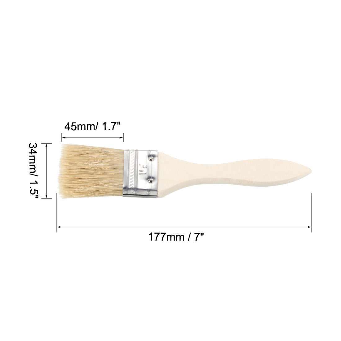 Harfington 1.5 Inch Chip Paint Brush Synthetic Bristle with Wooden Handle for Wall Treatment 24pcs