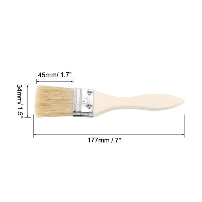 Harfington 1.5 Inch Chip Paint Brush Synthetic Bristle with Wooden Handle for Wall Treatment 24pcs