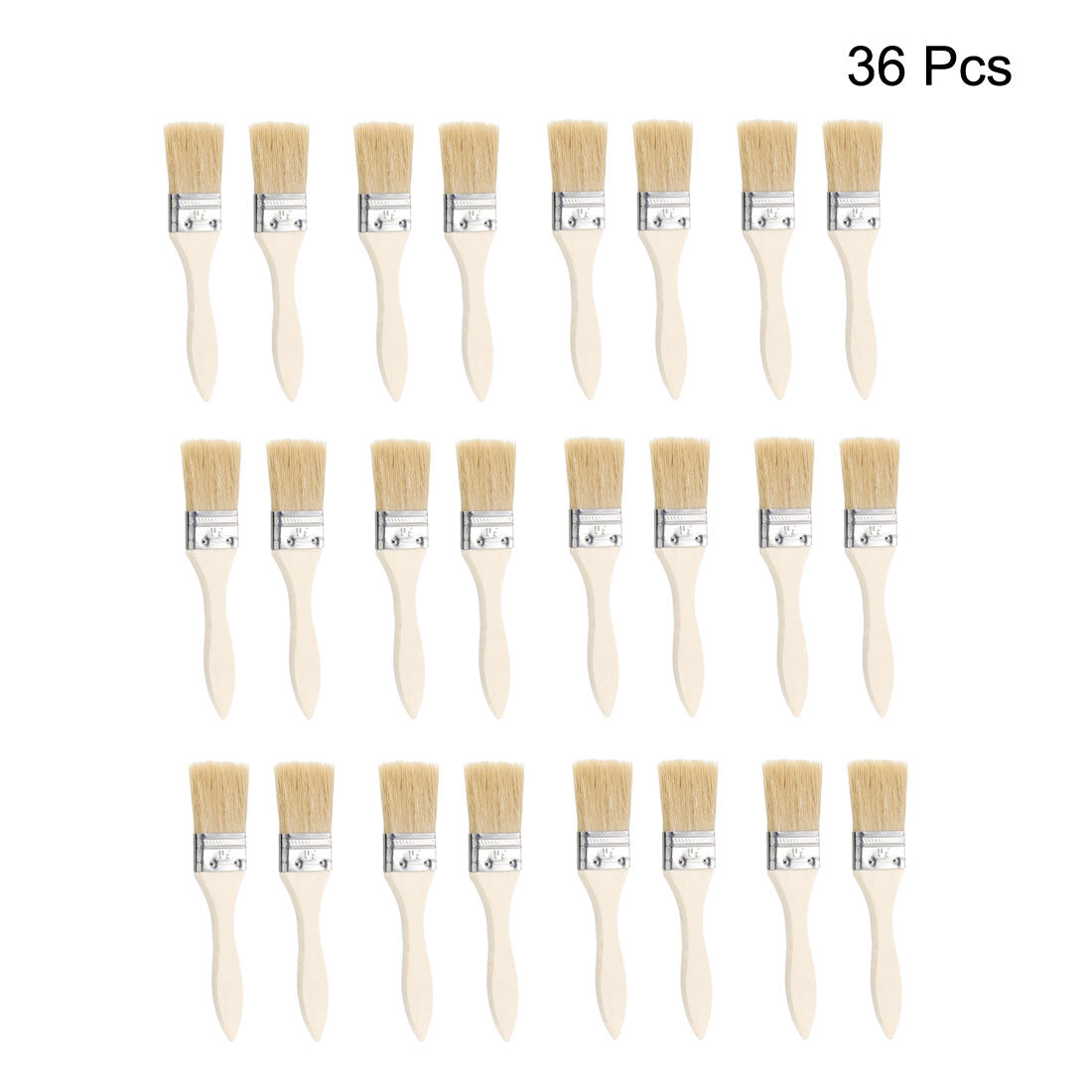 Harfington 1.5 Inch Chip Paint Brush Synthetic Bristle with Wooden Handle for Wall Treatment 36pcs