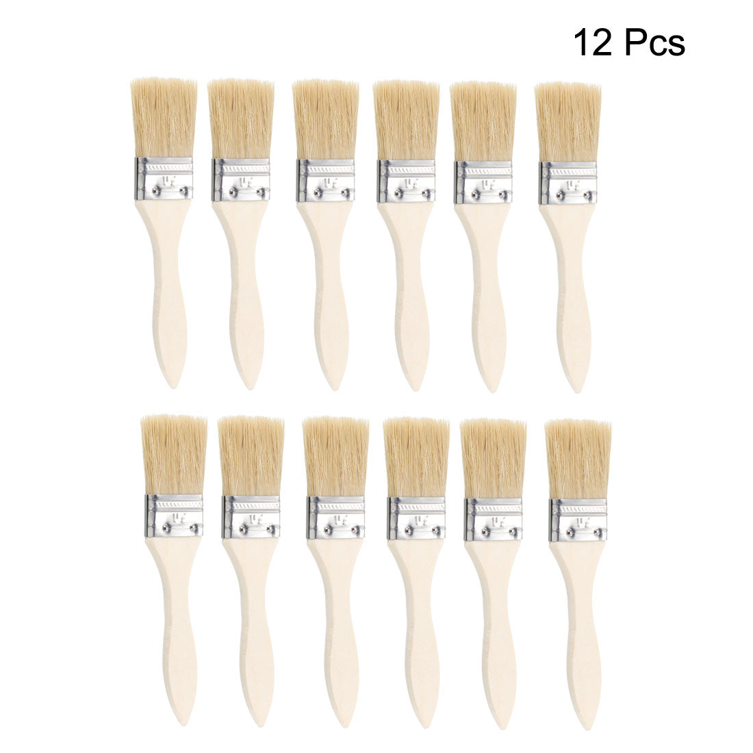 Harfington 1.5 Inch Chip Paint Brush Synthetic Bristle with Wood Handle for Wall Treatment 12pcs