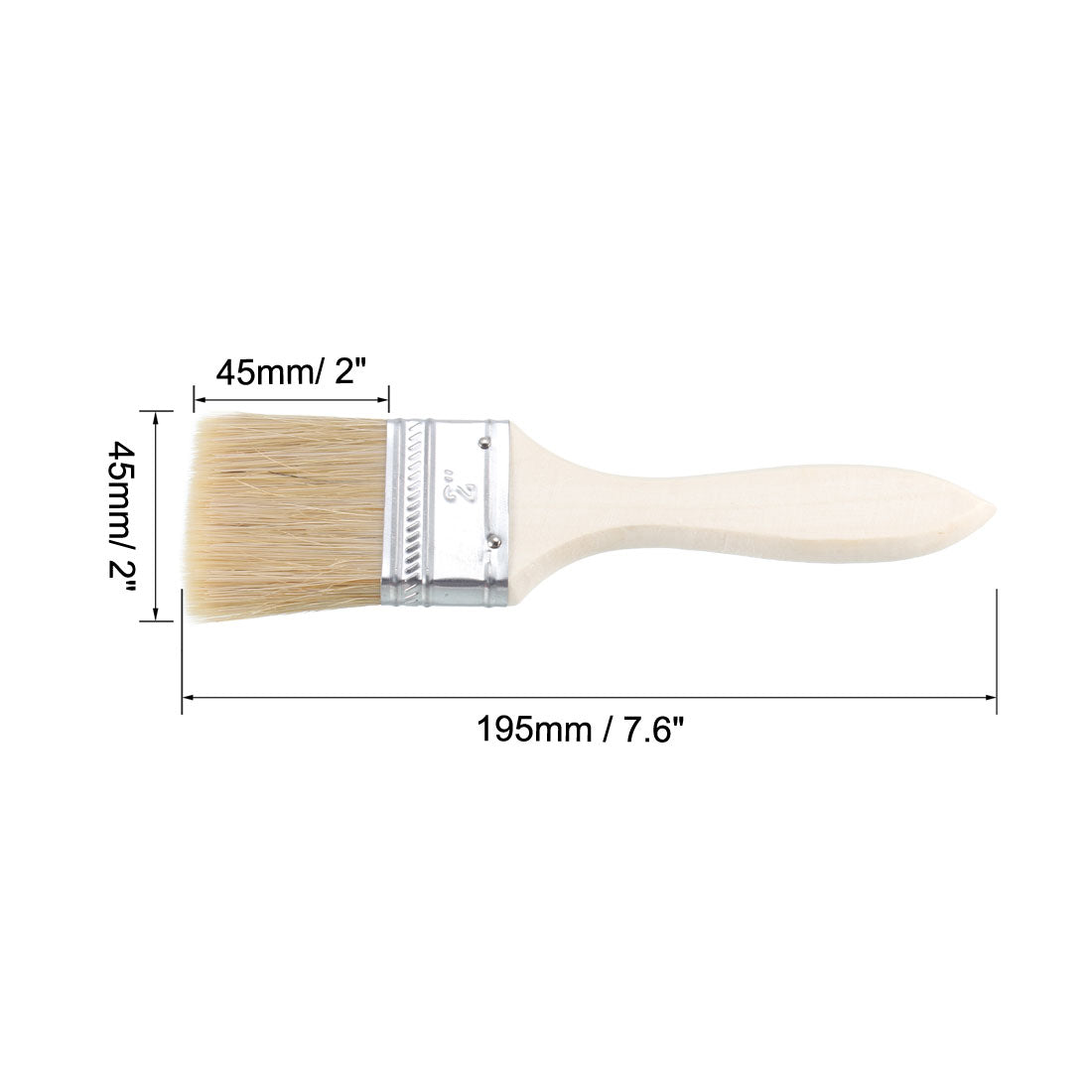 Harfington 2 Inch Chip Paint Brush Synthetic Bristle with Wood Handle for Wall Treatment 12pcs
