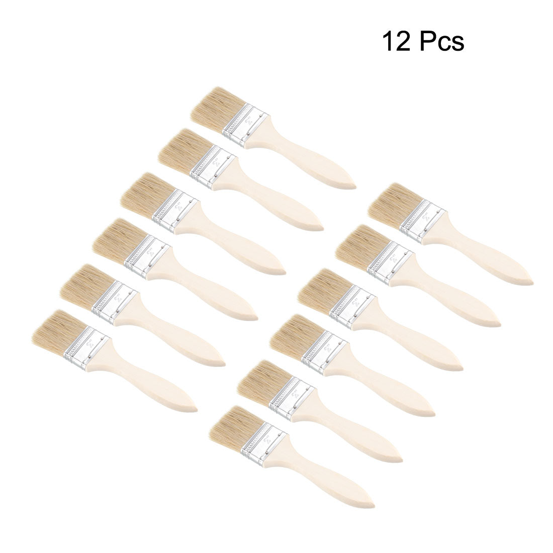 Harfington 2 Inch Chip Paint Brush Synthetic Bristle with Wood Handle for Wall Treatment 12pcs