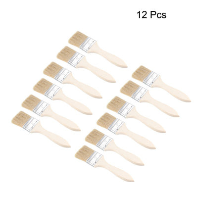 Harfington 2 Inch Chip Paint Brush Synthetic Bristle with Wood Handle for Wall Treatment 12pcs